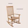 JONATHAN Y RCK300D Seagrove Farmhouse Classic Slat-Back 350-LBS Support Acacia Wood Outdoor Rocking Chair Traditional, Coastal, Cottage, Vintage, Shabby Chic, Almond(Teak Brown)