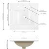 JONATHAN Y SNK1001A Ancillary 3-Hole 24 in. W x 18.25 in. D Classic Contemporary Rectangular Ceramic Single Sink Basin Vanity Top, White(White)