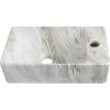 JONATHAN Y SNK1004C-R Felix 15 in. W x 8 in. D Modern Wall Mounted Rectangular Ceramic Mini Sink Basin, Right-Side Faucet, White Marble Effect(Grey Marble Effect)