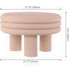 JONATHAN Y TBL1106A Rashida 17.75″ Contemporary Minimalist Curvy High Indoor/Outdoor Accent Table Contemporary, Modern, Mid-Century, Art Deco, Patio, Garden, Bathroom, Living Room, Gray Frosted(Pink Frosted)