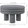 JONATHAN Y TBL1106A Rashida 17.75″ Contemporary Minimalist Curvy High Indoor/Outdoor Accent Table Contemporary, Modern, Mid-Century, Art Deco, Patio, Garden, Bathroom, Living Room, Gray Frosted(Gray Frosted)