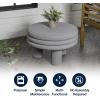 JONATHAN Y TBL1106A Rashida 17.75″ Contemporary Minimalist Curvy High Indoor/Outdoor Accent Table Contemporary, Modern, Mid-Century, Art Deco, Patio, Garden, Bathroom, Living Room, Gray Frosted(Gray Frosted)