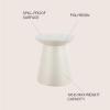 JONATHAN Y TBL1108A Hollie 18″ Minimalist Modern Drum Indoor/Outdoor Accent Table Pedestal, Contemporary, Mid-Century, Art Deco, Bohemian, Patio, Garden Room, Bathroom, Living Room, White Frosted(Cream Terrazzo Finish)