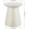 JONATHAN Y TBL1108A Hollie 18″ Minimalist Modern Drum Indoor/Outdoor Accent Table Pedestal, Contemporary, Mid-Century, Art Deco, Bohemian, Patio, Garden Room, Bathroom, Living Room, White Frosted(Cream Terrazzo Finish)