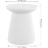 JONATHAN Y TBL1108A Hollie 18″ Minimalist Modern Drum Indoor/Outdoor Accent Table Pedestal, Contemporary, Mid-Century, Art Deco, Bohemian, Patio, Garden Room, Bathroom, Living Room, White Frosted(White Frosted)