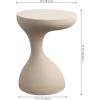 JONATHAN Y TBL1110C Boracay 19.75″ Modern Minimalist Indoor/Outdoor Resin Drink Table, Pedestal, Contemporary, Mid-Century, Art Deco, Bohemian, Patio, Garden Room, Bathroom, Living Room, Frosted White(Mocha)