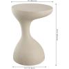 JONATHAN Y TBL1110C Boracay 19.75″ Modern Minimalist Indoor/Outdoor Resin Drink Table, Pedestal, Contemporary, Mid-Century, Art Deco, Bohemian, Patio, Garden Room, Bathroom, Living Room, Frosted White(Cream Terrazzo)