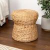 JONATHAN Y TBL2502A Alberto 18.5″ Modern Bohemian Hand-Woven Hyacinth Mushroom Stool for Living Room, Bedroom, Entryway, Foyer, Natural