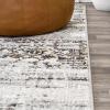 JONATHAN Y Tidal Strie’ Gray/Turquoise Indoor Area Rug 8X10 ft, Modern for Living Room, Bedroom, Kitchen, Office, Easy-Cleaning, High Traffic, Pet-Friendly, Non-Shedding SOR202A-8(Ivory/Black)