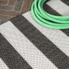 JONATHAN Y Two-Tone Wide Stripe Indoor Outdoor Area Rug 8X10 Aqua/Cream, Negril for Backyard, Patio, Porch, Easy-Cleaning, High Traffic, Pet-Friendly, Non-Shedding (SMB203E-8)(Black/Cream)