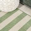 JONATHAN Y Two-Tone Wide Stripe Indoor Outdoor Area Rug 8X10 Aqua/Cream, Negril for Backyard, Patio, Porch, Easy-Cleaning, High Traffic, Pet-Friendly, Non-Shedding (SMB203E-8)(Green/Cream)