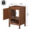 JONATHAN Y VAN1024B Jasper 30 in. W x 18 in. D x 33 in. H Rattan Modern Coastal 2-Shelf Bathroom Vanity Cabinet Only with Soft Closing Doors (Sink Basin Not Included), Walnut(Walnut)