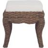 JONATHAN Y VSL1000A Rowan 19.7″ Bohemian Designer Woven Rattan/Wood Vanity Stool, White Cushion with Natural Frame, for Living Room, Bedroom, Entryway, Foyer(Black Wash)