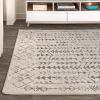 JONATHAN Y Ziri Moroccan Geometric Cream/Gray Indoor Area Rug, 8×10, Bohemian, Scandinavian, Easy-Cleaning for Living Room, Bedroom, Kitchen, Pet Friendly, Non-Shedding (MOH210A-8)(Cream/Gray)