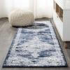 JONATHAN Y Alhambra Ornate Medallion Modern Brown/Cream Indoor Area Rug, 8×10, Vintage, Bohemian, Easy-Cleaning for Living Room, Bedroom, Kitchen, Pet Friendly, Non-Shedding (MDP400B-8)(Navy/Ivory)