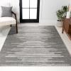 JONATHAN Y Aya Berber Stripe Geometric Cream/Gray Indoor Area Rug, 8×10, Contemporary, Modern, Easy-Cleaning for Living Room, Bedroom, Kitchen, Pet Friendly, Non-Shedding (MOH205A-8)(Gray/Cream)