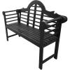 JONATHAN Y BNH103A Lutyens 51.2″ 3-Seat Arched 600-Lbs Support Acacia Wood Outdoor Garden Patio Bench for Garden, Lawn, Backyard, Pool, Deck, Beach, Firepit, Teak(Black)