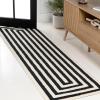 JONATHAN Y Bandol Mitre Stripe Brown/Ivory Indoor Area Rug, 8×10, Modern, Classic, Geometric, Easy-Cleaning for Living Room, Bedroom, Kitchen, Pet Friendly, Non-Shedding (MOH211A-8)(Black/Ivory)