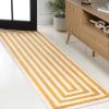 JONATHAN Y Bandol Mitre Stripe Brown/Ivory Indoor Area Rug, 8×10, Modern, Classic, Geometric, Easy-Cleaning for Living Room, Bedroom, Kitchen, Pet Friendly, Non-Shedding (MOH211A-8)(Yellow/Ivory)