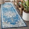 JONATHAN Y Boho Vintage Pink/Cream Indoor Area Rug, 8×10, Bohemian Flair Medallion, Chic, Floral, Easy Cleaning, High Traffic for Living Room, Bedroom, Kitchen, Pet Friendly, Non-Shedding (BMF104A-8)(Blue/Cream)
