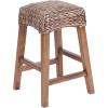 JONATHAN Y CSL1101A Maui 25.5″ Rustic Bohemian Hyacinth/Wood Backless Counter Stool for Home, Kitchen, Dining Room, Workspaces, Cafes and Resturants, Brown Wash Woven Seat with Natural Wood Frame(Brown)
