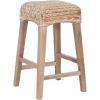 JONATHAN Y CSL1101A Maui 25.5″ Rustic Bohemian Hyacinth/Wood Backless Counter Stool for Home, Kitchen, Dining Room, Workspaces, Cafes and Resturants, Brown Wash Woven Seat with Natural Wood Frame(Natural)