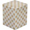 JONATHAN Y END2000I Callista 18″ Modern Bohemian Ceramic Tiled Rectangle End Table, Side Table, Accent Table for Living Room, Bedroom, Khaki Yellow/Light Gray(Khaki Yellow/Light Gray)
