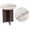 White Marble/Walnut Wood