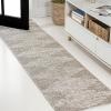 JONATHAN Y Elm Diamond Stripe Shag White/Gray Indoor Area Rug, 8×10, Geometric, Bohemian, Contemporary, Easy-Cleaning for Living Room, Bedroom, Kitchen, Pet Friendly, Non-Shedding (MOH408A-8)(Gray/Ivory)