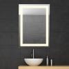 JONATHAN Y MIR102A-2434 Remy 24 in. W x 34 in. H Small Rectangular Frameless Antifog Front-Lit Wall Bathroom Vanity Mirror with Smart Touch(34″L x 24″W)