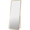 JONATHAN Y MIR105B-2465 Tatum 24 in. W x 65 in. H Large Crystal Lining Rectangle Metal Framed Antifog Front-Lit Tri-Color Wall Or Floor Full-Length Mirror with Smart Touch, Gold Painting(Gold Painting)