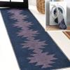 JONATHAN Y Machine Washable Moss/Cream Indoor Area Rug 5X8 ft, Chayton Minimalist Geometric for Living Room, Bedroom, Kitchen, Office, Easy-Cleaning, Pet-Friendly, Non-Shedding WSH110B-5(Navy/Purple)