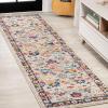 JONATHAN Y Modern Boho Floral Beige/Multi Indoor Area Rug, 8×10, Bohemian, Vintage, Easy-Cleaning for Living Room, Bedroom, Kitchen, Pet Friendly, Non-Shedding (MDP200B-8)(Beige/Multi)