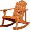 JONATHAN Y PAT1000A Kiawah Outdoor Patio Classic Acacia Wood Adirondack Rocking Chair for Garden, Lawn, Backyard, Pool, Deck, Beach, Firepit, Light Brown(Light Brown)