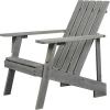JONATHAN Y PAT1001B Irving Outdoor Patio Modern Acacia Wood Adirondack Chair for Garden, Lawn, Backyard, Pool, Deck, Beach, Firepit, Gray(Grey)