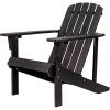 JONATHAN Y PAT1002C Westport Outdoor Patio Traditional Acacia Wood Adirondack Chair for Garden, Lawn, Backyard, Pool, Deck, Beach, Firepit, Dark Brown(Black)