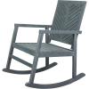 JONATHAN Y RCK100A Ned Modern Chevron-Back 300-Lbs Support Acacia Wood Patio Outdoor Rocking Chair for Garden, Lawn, Backyard, Pool, Deck, Beach, Firepit, Teak(Grey)
