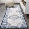 JONATHAN Y Rosalia Cottage Medallion Navy/Ivory Indoor Area Rug, 8×10, Vintage, Bohemian, Easy-Cleaning for Living Room, Bedroom, Kitchen, Pet Friendly, Non-Shedding (MDP403D-8)(Dark Blue/Ivory)