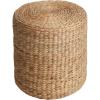 JONATHAN Y SSL1004A Zoey 18.5″ Modern Coastal Hand-Woven Hyacinth Stool for Living Room, Bedroom, Entryway, Foyer, Natural