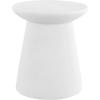 JONATHAN Y TBL1108A Hollie 18″ Minimalist Modern Drum Indoor/Outdoor Accent Table Pedestal, Contemporary, Mid-Century, Art Deco, Bohemian, Patio, Garden Room, Bathroom, Living Room, White Frosted(White Frosted)