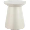 JONATHAN Y TBL1108A Hollie 18″ Minimalist Modern Drum Indoor/Outdoor Accent Table Pedestal, Contemporary, Mid-Century, Art Deco, Bohemian, Patio, Garden Room, Bathroom, Living Room, White Frosted(Cream Terrazzo Finish)
