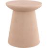 JONATHAN Y TBL1108A Hollie 18″ Minimalist Modern Drum Indoor/Outdoor Accent Table Pedestal, Contemporary, Mid-Century, Art Deco, Bohemian, Patio, Garden Room, Bathroom, Living Room, White Frosted(Pink Frosted)