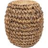 JONATHAN Y TBL2000A Sage 21″ Rustic Bohemian Barrel-Style Abaca/Iron Handwoven Indoor/Outdoor Stool Coastal, Rustic, Mid-Century, Southwestern, Patio, Garden Room, Bathroom, Living Room, Brown