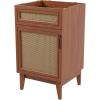 JONATHAN Y VAN1010B Javer 30 in. W x 18 in. D x 33 in. H Rattan Modern Farmhouse 2-Shelf Bath Vanity Cabinet Only (Sink Basin not Included), Walnut(Walnut)