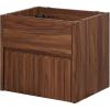 JONATHAN Y VAN1016C Sherwin 24 in. W x 18 in. D x 20 in. H Slat Modern Coastal 2-Drawer Wall Mounted Bathroom Vanity Cabinet Only with Soft Closing Doors (Sink Basin Not Included), Black(Walnut)