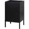 JONATHAN Y VAN1020A Rowan 30 in. W x 18 in. D x 33 in. H Geometric Modern Transitional 2-Shelf Bathroom Vanity Cabinet Only with Soft Closing Doors (Sink Basin Not Included), Oak(Black)