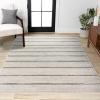 JONATHAN Y Williamsburg Minimalist Stripe Cream/Gray Indoor Area Rug, 8×10, Contemporary, Modern, Easy-Cleaning for Living Room, Bedroom, Kitchen, Pet Friendly, Non-Shedding (MOH201A-8)(Cream/Gray)