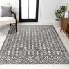 JONATHAN Y Ziri Moroccan Geometric Cream/Gray Indoor Area Rug, 8×10, Bohemian, Scandinavian, Easy-Cleaning for Living Room, Bedroom, Kitchen, Pet Friendly, Non-Shedding (MOH210A-8)(Grey/Cream)