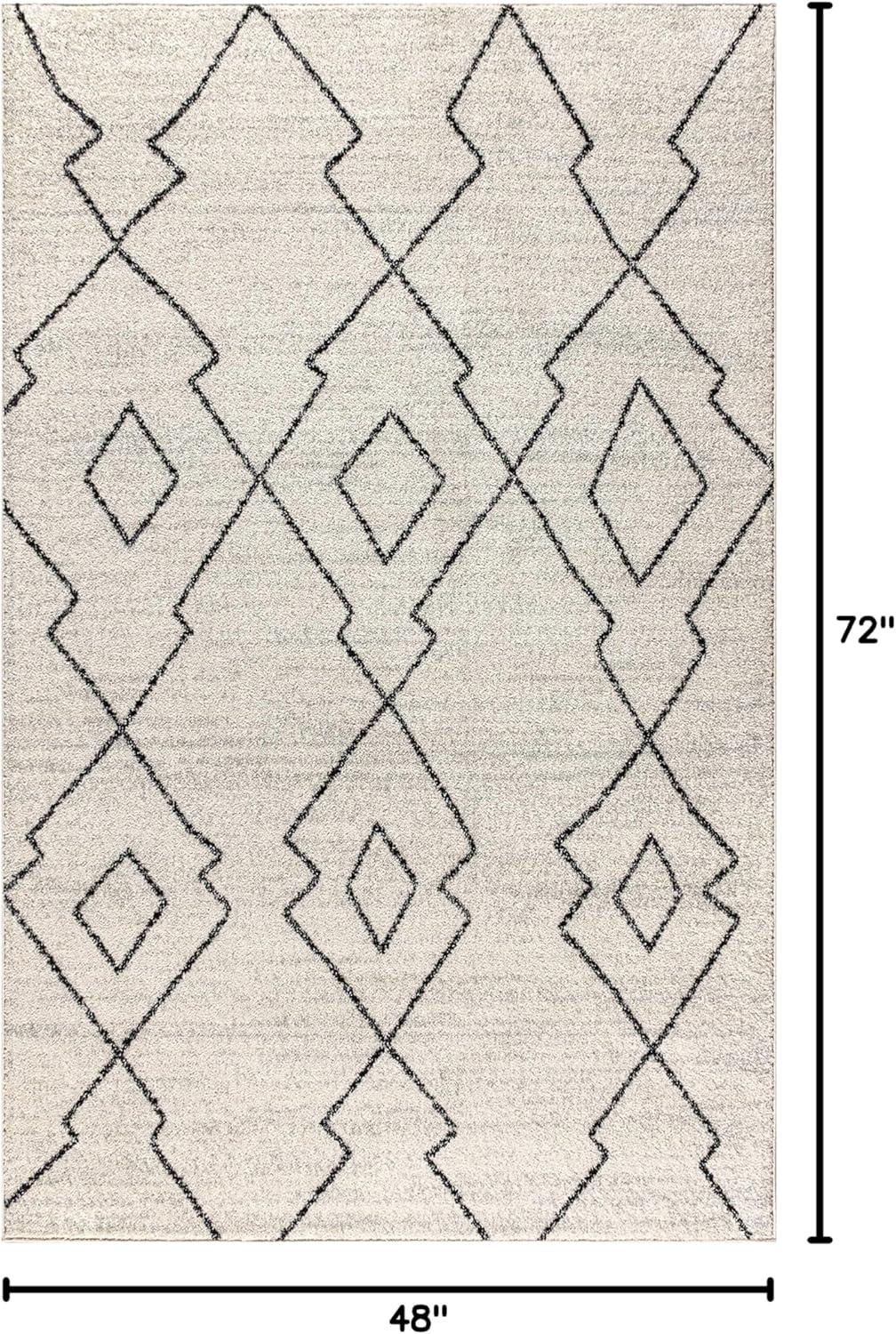 imageJONATHAN Y Alia Moroccan Beni Souk CreamBlack Runner Rug 2x8 Bohemian Scandinavian EasyCleaning for Living Room Bedroom Kitchen Pet Friendly NonShedding MOH202A28CreamBlack