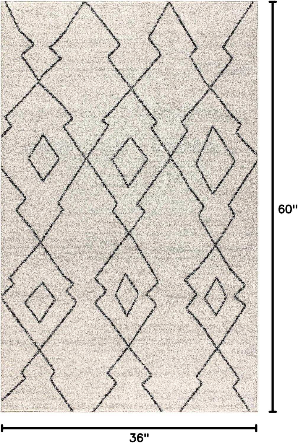 imageJONATHAN Y Alia Moroccan Beni Souk CreamBlack Runner Rug 2x8 Bohemian Scandinavian EasyCleaning for Living Room Bedroom Kitchen Pet Friendly NonShedding MOH202A28CreamBlack